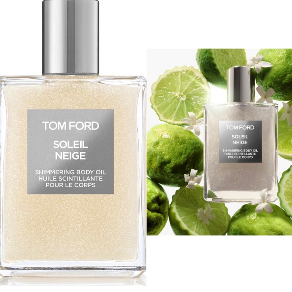 Tom ford Soleil Neige shimmering body oil, wear alone or layer with a fragrance.